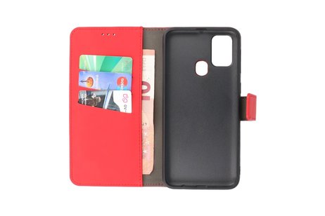 BAOHU 2 in 1 Book Case Telefoonhoesje - Hoesje Geschikt voor Samsung Galaxy A21s - Rood