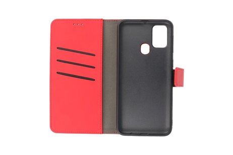 BAOHU 2 in 1 Book Case Telefoonhoesje - Hoesje Geschikt voor Samsung Galaxy A21s - Rood