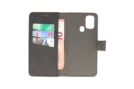 BAOHU 2 in 1 Book Case Telefoonhoesje - Hoesje Geschikt voor Samsung Galaxy M31 - Zwart