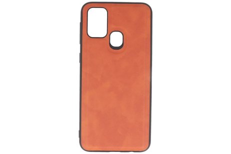 BAOHU 2 in 1 Book Case Telefoonhoesje - Hoesje Geschikt voor Samsung Galaxy M31 - Bruin