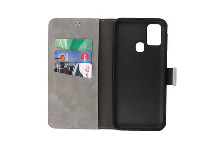 BAOHU 2 in 1 Book Case Telefoonhoesje - Hoesje Geschikt voor Samsung Galaxy M31 - Grijs