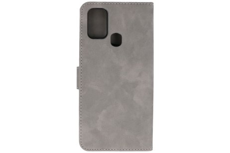 BAOHU 2 in 1 Book Case Telefoonhoesje - Hoesje Geschikt voor Samsung Galaxy M31 - Grijs
