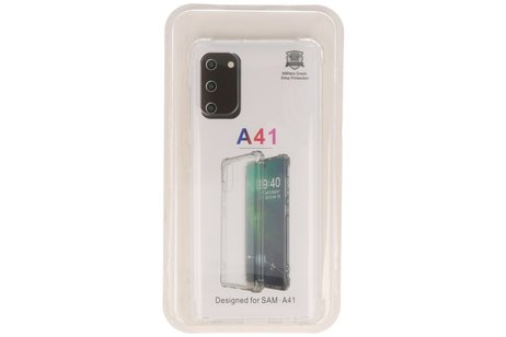 Schokbestendig Back Cover Hoesje - Shockproof Telefoonhoesje -  Geschikt voor Samsung Galaxy A41 - Transparant