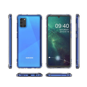 Schokbestendig Back Cover Hoesje - Shockproof Telefoonhoesje -  Geschikt voor Samsung Galaxy A31 - Transparant