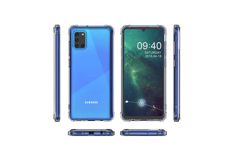 BAOHU Schokbestendig Back Cover Hoesje - Shockproof Telefoonhoesje -  Geschikt voor Samsung Galaxy A31 - Transparant