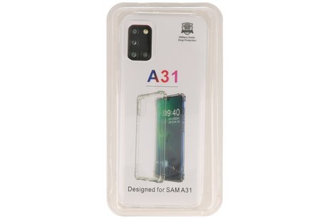 Schokbestendig Back Cover Hoesje - Shockproof Telefoonhoesje -  Geschikt voor Samsung Galaxy A31 - Transparant