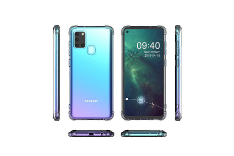 BAOHU Schokbestendig Back Cover Hoesje - Shockproof Telefoonhoesje -  Geschikt voor Samsung Galaxy A21s - Transparant