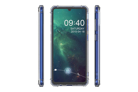 BAOHU Schokbestendig Back Cover Hoesje - Shockproof Telefoonhoesje -  Geschikt voor Samsung Galaxy A20 - Transparant