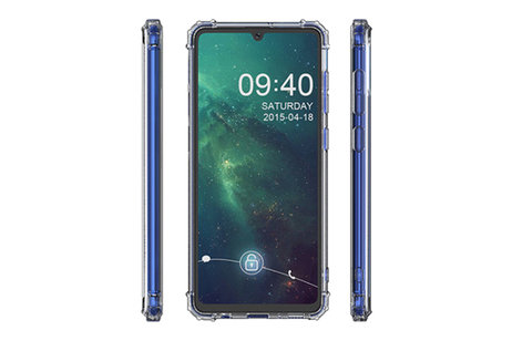 Schokbestendig Back Cover Hoesje - Shockproof Telefoonhoesje -  Geschikt voor Samsung Galaxy A20 - Transparant