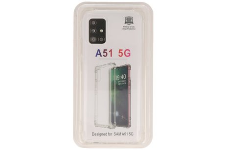 Schokbestendig Back Cover Hoesje - Shockproof Telefoonhoesje -  Geschikt voor Samsung Galaxy A51 5G - Transparant