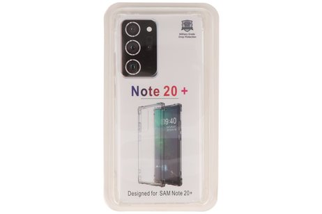 Schokbestendig Back Cover Hoesje - Shockproof Telefoonhoesje -  Geschikt voor  Samsung Note 20 Ultra - Transparant