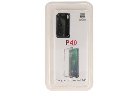 Schokbestendig Back Cover Hoesje - Shockproof Telefoonhoesje -  Geschikt voor  Huawei P40 - Transparant
