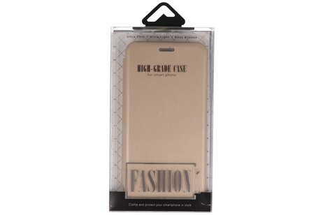 Slim Folio Case - Book Case Telefoonhoesje - Folio Flip Hoesje - Geschikt voor Samsung Galaxy M21 - Goud