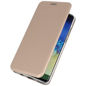 Slim Folio Case - Book Case Telefoonhoesje - Folio Flip Hoesje - Geschikt voor Huawei P40 - Goud