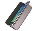 Slim Folio Case - Book Case Telefoonhoesje - Folio Flip Hoesje - Geschikt voor iPhone 12 mini - Grijs