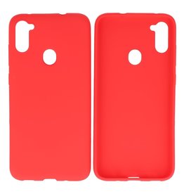 BackCover Hoesje Color Telefoonhoesje Samsung Galaxy A11 Rood