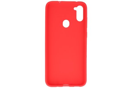 BackCover Hoesje Color Telefoonhoesje voor Samsung Galaxy A11 Rood