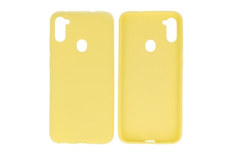 BackCover Hoesje Color Telefoonhoesje voor Samsung Galaxy A11 Geel