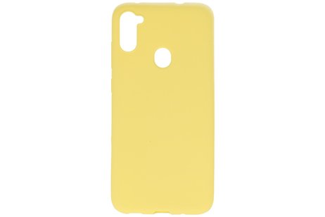 BackCover Hoesje Color Telefoonhoesje voor Samsung Galaxy A11 Geel