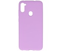 BAOHU Hoesje Geschikt voor de Samsung Galaxy A11 - Backcover Color Telefoonhoesje - Paars