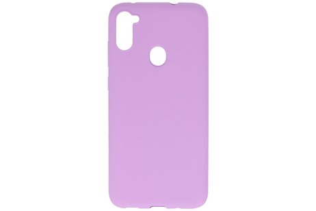 BackCover Hoesje Color Telefoonhoesje voor Samsung Galaxy A11 Paars