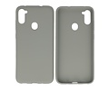 BAOHU Hoesje Geschikt voor de Samsung Galaxy A11 - Backcover Color Telefoonhoesje - Grijs