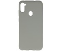 BAOHU Hoesje Geschikt voor de Samsung Galaxy A11 - Backcover Color Telefoonhoesje - Grijs