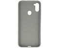 BAOHU Hoesje Geschikt voor de Samsung Galaxy A11 - Backcover Color Telefoonhoesje - Grijs