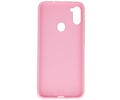 BAOHU Hoesje Geschikt voor de Samsung Galaxy A11 - Backcover Color Telefoonhoesje - Roze