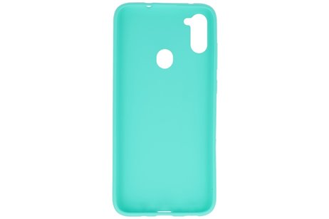 BackCover Hoesje Color Telefoonhoesje voor Samsung Galaxy A11 Turquoise