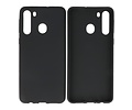 BAOHU Hoesje Geschikt voor de Samsung Galaxy A21 - Backcover Color Telefoonhoesje - Zwart