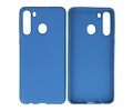 BAOHU Hoesje Geschikt voor de Samsung Galaxy A21 - Backcover Color Telefoonhoesje - Navy
