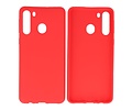 BAOHU Hoesje Geschikt voor de Samsung Galaxy A21 - Backcover Color Telefoonhoesje - Rood
