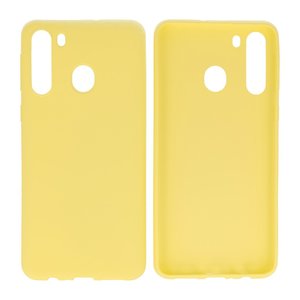 BackCover Hoesje Color Telefoonhoesje voor Samsung Galaxy A21 Geel