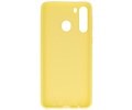 BAOHU Hoesje Geschikt voor de Samsung Galaxy A21 - Backcover Color Telefoonhoesje - Geel