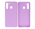 BAOHU Hoesje Geschikt voor de Samsung Galaxy A21 - Backcover Color Telefoonhoesje - Paars