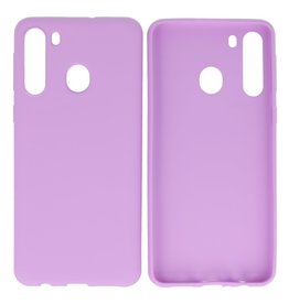 BAOHU BackCover Hoesje Color Telefoonhoesje Samsung Galaxy A21 Paars