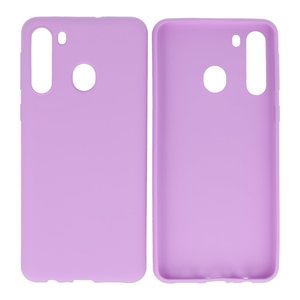 BackCover Hoesje Color Telefoonhoesje voor Samsung Galaxy A21 Paars