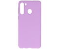 BAOHU Hoesje Geschikt voor de Samsung Galaxy A21 - Backcover Color Telefoonhoesje - Paars