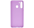 BAOHU Hoesje Geschikt voor de Samsung Galaxy A21 - Backcover Color Telefoonhoesje - Paars