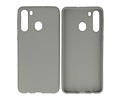 BAOHU Hoesje Geschikt voor de Samsung Galaxy A21 - Backcover Color Telefoonhoesje - Grijs