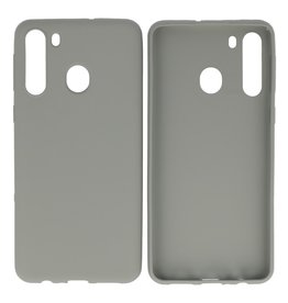 BAOHU BackCover Hoesje Color Telefoonhoesje Samsung Galaxy A21 Grijs