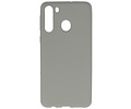 BAOHU Hoesje Geschikt voor de Samsung Galaxy A21 - Backcover Color Telefoonhoesje - Grijs
