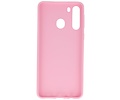 BAOHU Hoesje Geschikt voor de Samsung Galaxy A21 - Backcover Color Telefoonhoesje - Roze