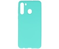 BAOHU Hoesje Geschikt voor de Samsung Galaxy A21 - Backcover Color Telefoonhoesje - Turquoise