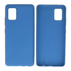 BAOHU Hoesje Geschikt voor de Samsung Galaxy A31 - Backcover Color Telefoonhoesje - Navy