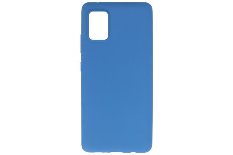 BAOHU Hoesje Geschikt voor de Samsung Galaxy A31 - Backcover Color Telefoonhoesje - Navy
