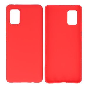 BAOHU Hoesje Geschikt voor de Samsung Galaxy A31 - Backcover Color Telefoonhoesje - Rood