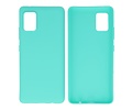 BAOHU Hoesje Geschikt voor de Samsung Galaxy A31 - Backcover Color Telefoonhoesje - Turquoise
