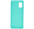 BAOHU Hoesje Geschikt voor de Samsung Galaxy A31 - Backcover Color Telefoonhoesje - Turquoise